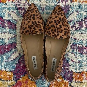 Steve Madden Leopard Print Pointed Toe Loafer
